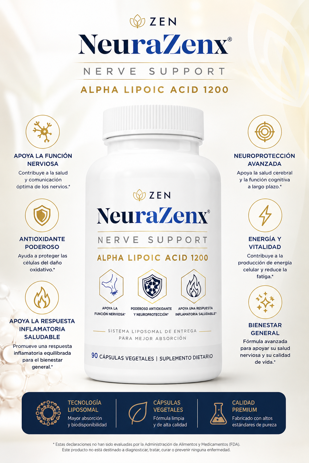 NeuraZenx 1200mg - cuida tu sistema nervioso desde la raíz