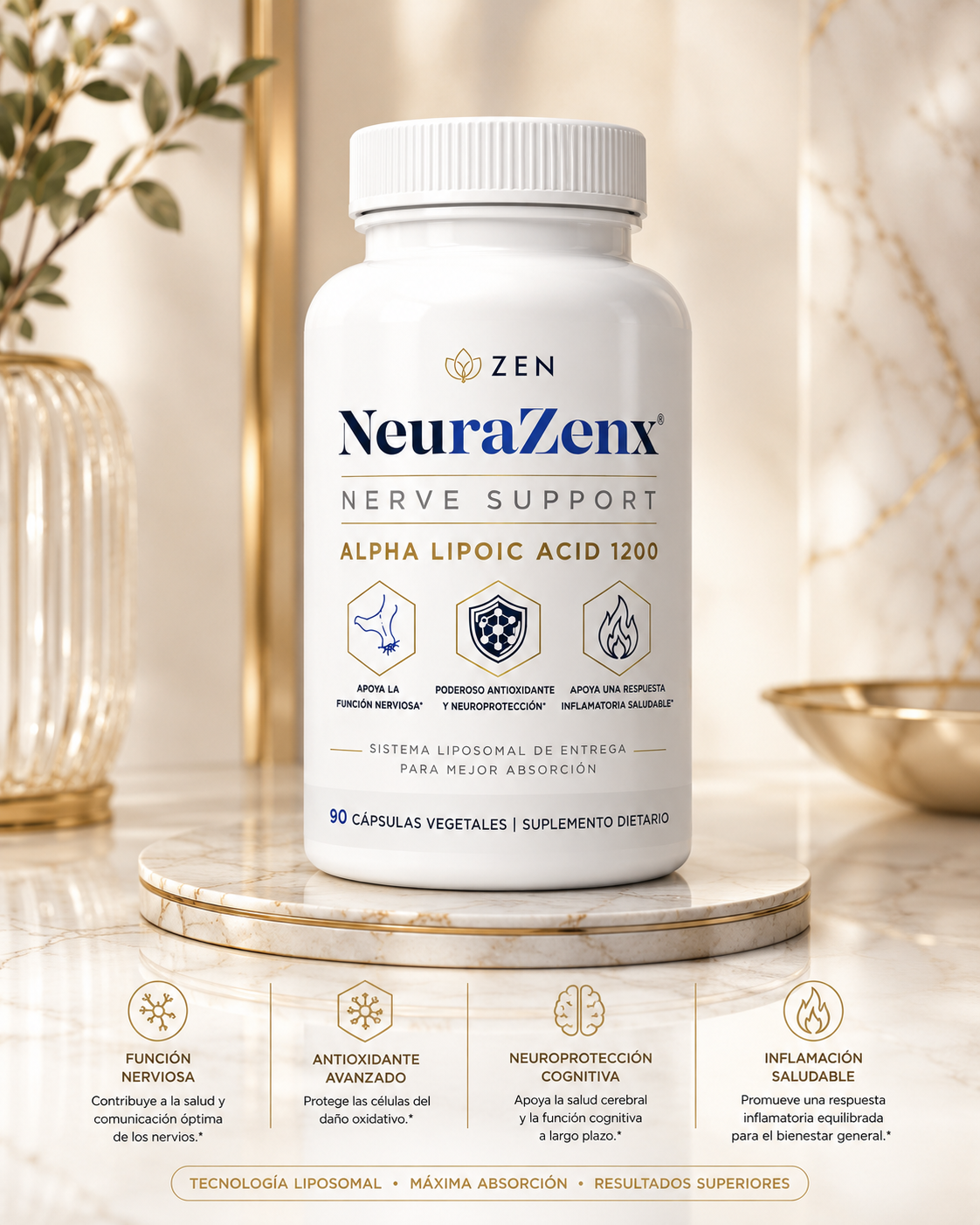 NeuraZenx 1200mg - cuida tu sistema nervioso desde la raíz